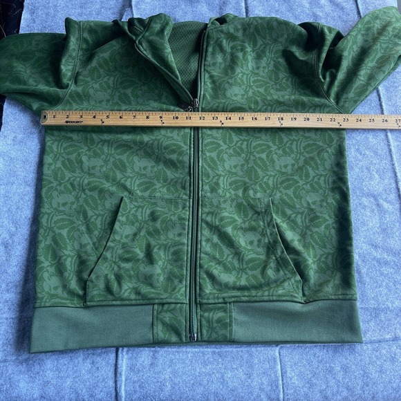 Fifty 24SF Gallery Sweater Adult Medium Green Skull Full Zip Hoodie - Picture 8 of 10